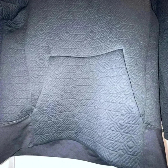 Athleta Jacquard Elevation Sweatshirt Pullover Black Funnel Neck Women XS - Picture 4 of 5